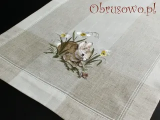 Pas świąteczny 40x140 "Zajączek len"