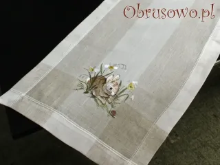 Pas świąteczny 40x140 "Zajączek len"
