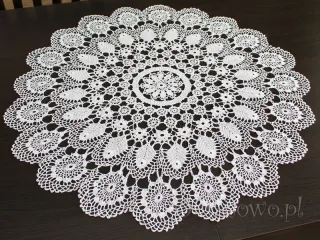 Serweta koniakowska Ø 70 biała