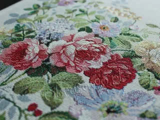 Obrus gobelin 140x350 RÓŻA ANGIELSKA