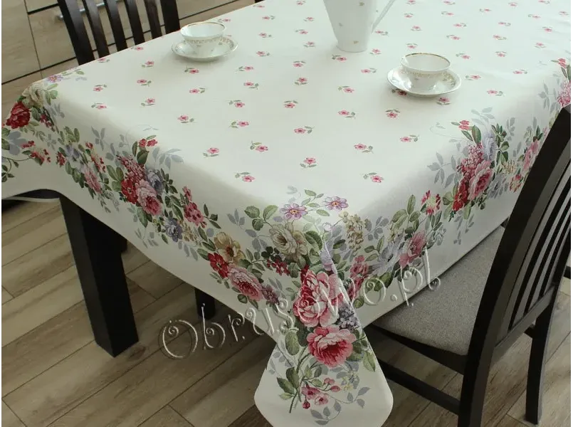 Obrus gobelin 140x350 RÓŻA ANGIELSKA