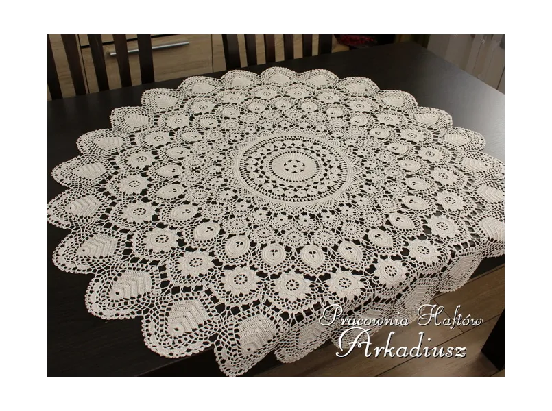 Serweta koniakowska Ø 95 cm ekri