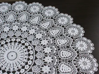 Koronka koniakowska Ø 90 biała