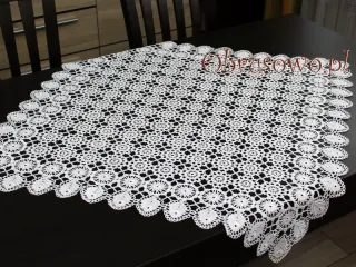 Koronka koniakowska 75x75 biała