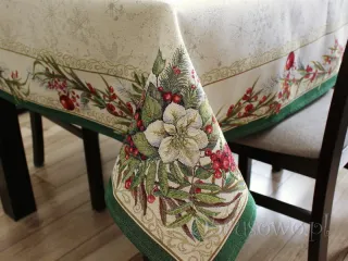 Obrus gobelinowy 140x240 "świąteczny bukiet"