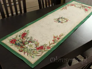 Świąteczny bieżnik gobelinowy 42x140 "świąteczny bukiet"