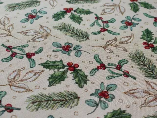 Świąteczny obrus gobelinowy 135x180 "gałązki"