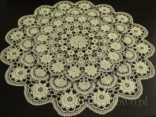 Koronka koniakowska Ø 75 beżowa