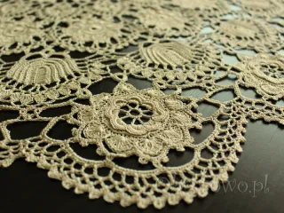 Koronka koniakowska Ø 75 beżowa