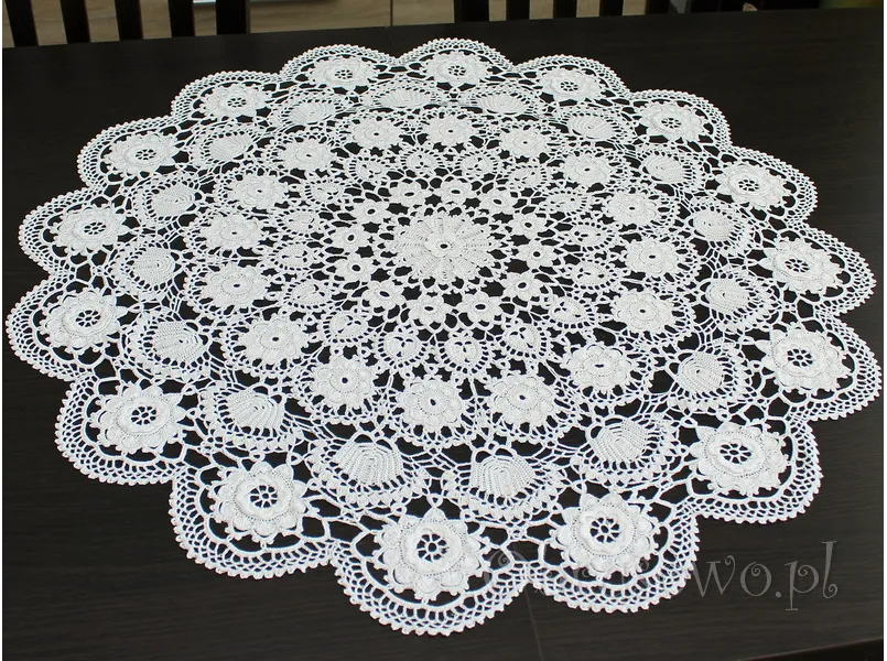 Koronka koniakowska Ø 70 biała