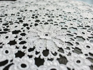 Koronka koniakowska Ø 70 biała