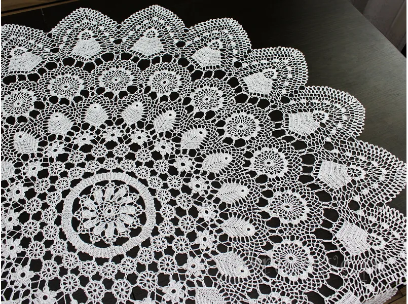 Serweta koniakowska Ø 85 biała