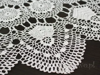 Serweta koniakowska Ø 85 biała