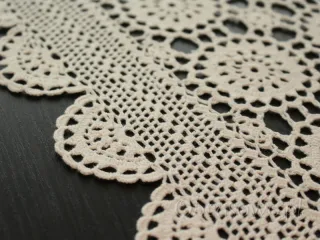 Bieżnik szydełkowy 35x110 beżowy