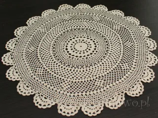 Serweta szydełkowa Ø 40 beżowa