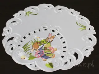 Okrągła serwetka wielkanocna Ø 40 "zając w ogrodzie"