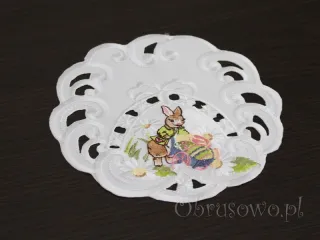 Mała serwetka wielkanocna Ø 20 "zając w ogrodzie"