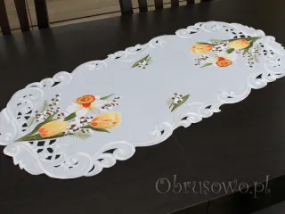 Bieżnik haftowany 40x110 "wiosenny bukiet"