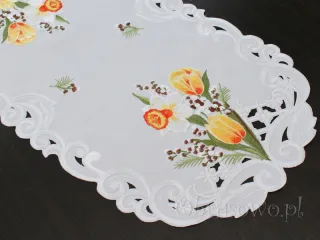 Mały bieżnik haftowany 35x70 "wiosenny bukiet"