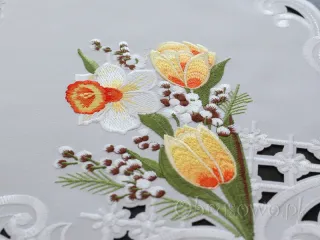 Mały bieżnik haftowany 35x70 "wiosenny bukiet"