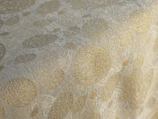 Obrus wielkanocny pisanki 140x260 złoty