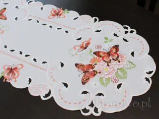 Bieżnik haftowany 40x90 "Motyle"