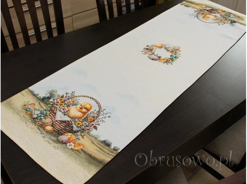 Wielkanocny bieżnik gobelinowy 42x140 „Piskle”
