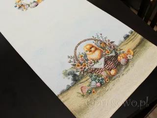 Wielkanocny bieżnik gobelinowy 42x140 „Piskle”