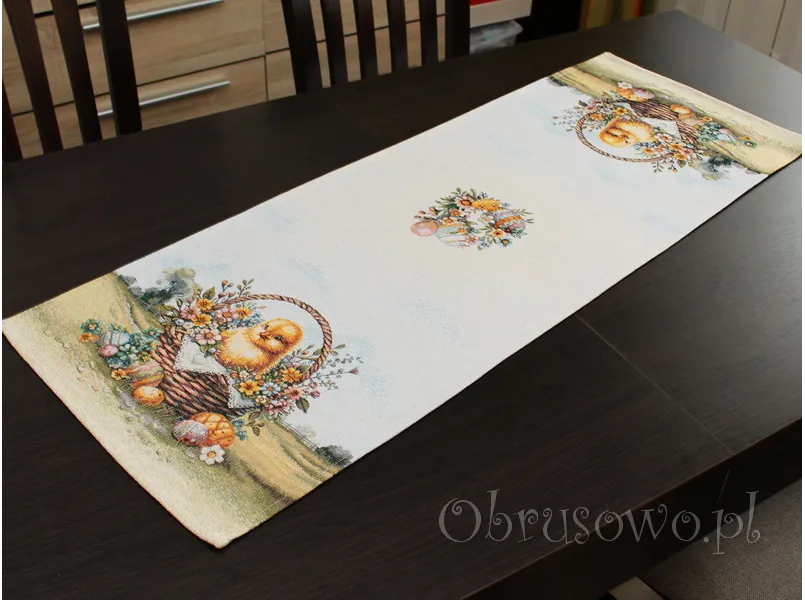 Wielkanocny bieżnik gobelinowy 38x100 „Piskle”