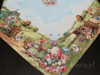 Serweta gobelinowa 98x98 „Wielkanocna rodzinka”