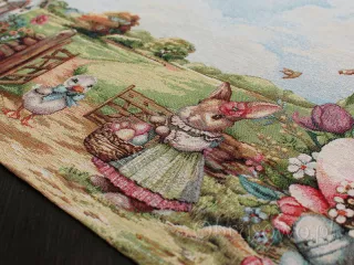 Serweta gobelinowa 98x98 „Wielkanocna rodzinka”