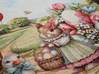 Bieżnik gobelinowy 42x140 „Wielkanocna rodzinka”