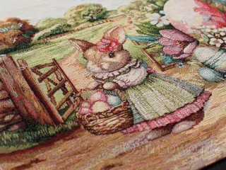 Bieżnik gobelinowy 38x100 „Wielkanocna rodzinka”