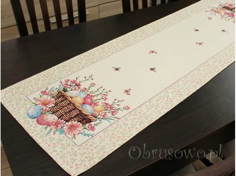 Bieżnik wielkanocny gobelinowy 42x140 "Kolorowe pisanki"