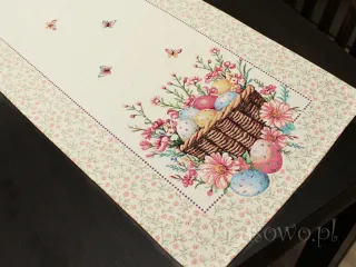 Bieżnik wielkanocny gobelinowy 42x140 "Kolorowe pisanki"