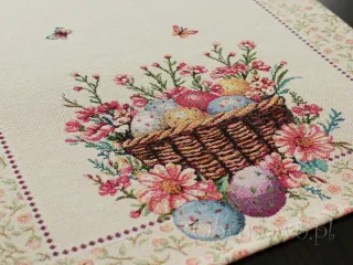 Bieżnik wielkanocny gobelinowy 38x100 "kolorowe pisanki"