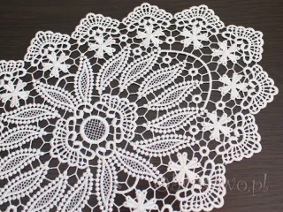 Owalna serwetka gipiurowa 30x45 biała (wz99)