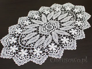 Owalna serwetka gipiurowa 30x45 biała (wz99)