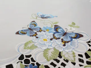 Bieżnik haftowany 60x120 "Niebieskie motyle"