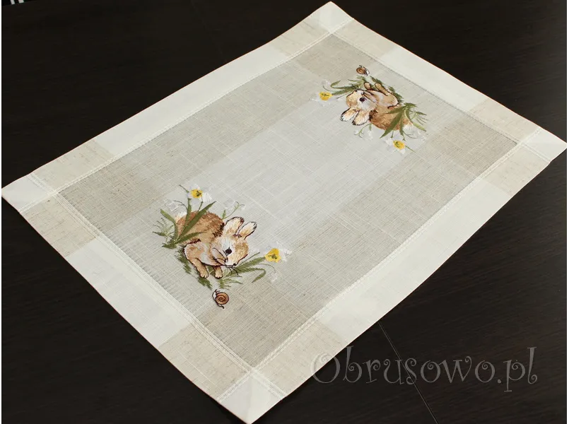 Serweta świąteczna 35x50 "Zajączek len"