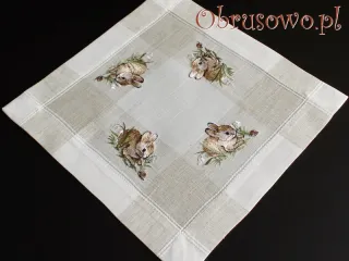 Serwetka wielkanocna 35x35 "Zajączek len"