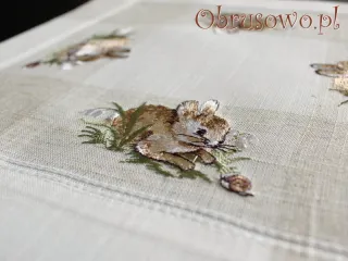 Serwetka wielkanocna 35x35 "Zajączek len"