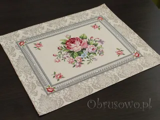 Podkładka gobelinowa 35x45 "Róże z beżem"