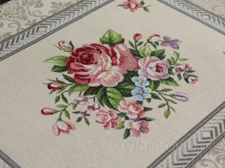 Podkładka gobelinowa 35x45 "Róże z beżem"