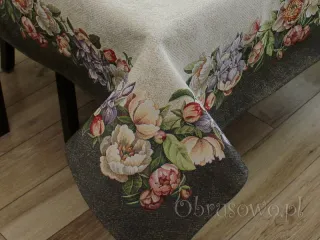 Okrągły obrus gobelin Ø 165 "Bukiet"