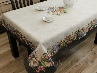 Okrągły obrus gobelin Ø 165 "Bukiet"