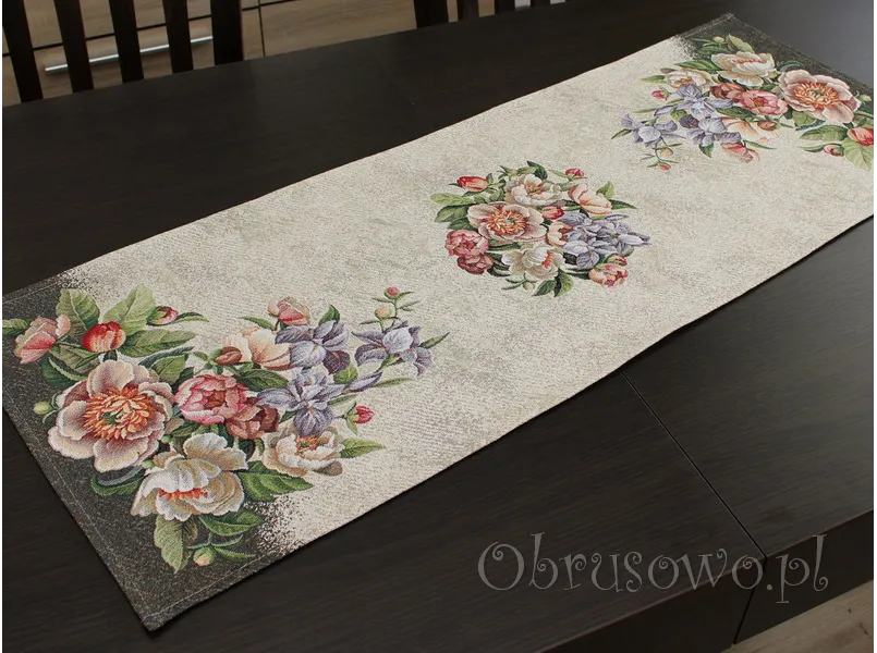 Bieżnik gobelinowy 38x100 „Bukiet”