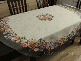 Okrągły obrus gobelin Ø 165 "Bukiet"