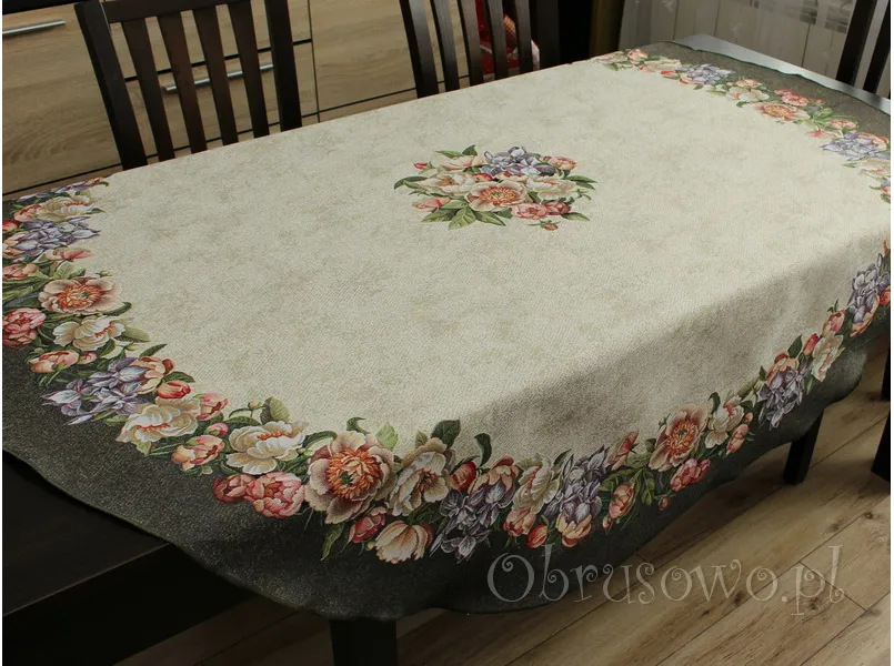 Okrągły obrus gobelin Ø 165 "Bukiet"