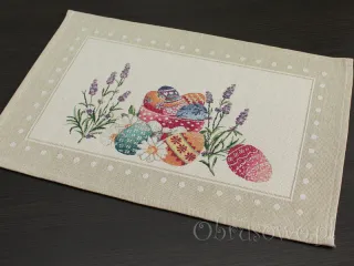 Serwetka wielkanocna gobelinowa 30x45 "pisanki z beżem"